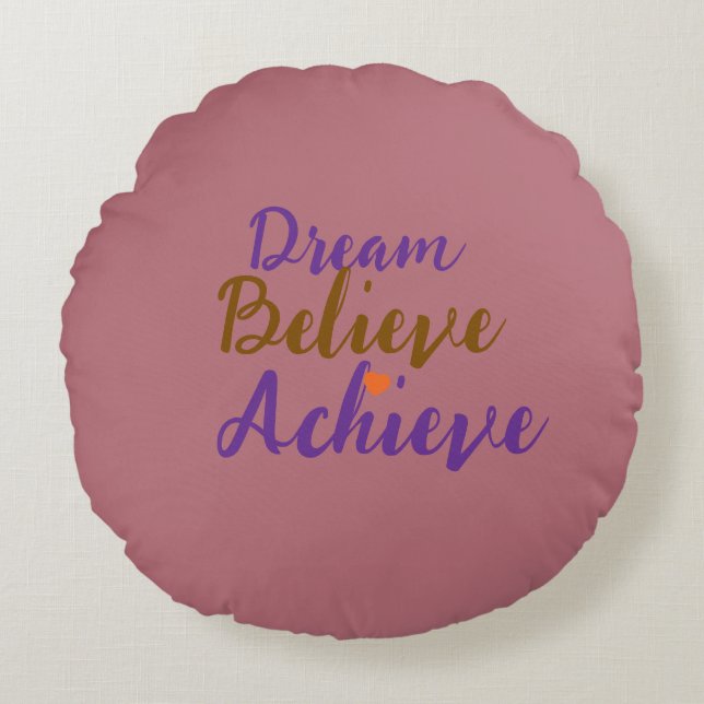 Rose Gold Pillow Rundes Kissen (Vorderseite)