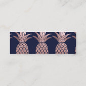 Rose Gold Pineapard Wedding Website RSVP Cards Mini Visitenkarte (Rückseite)