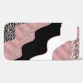 Rose Gold Pink Abstrakt Wave Moderner Glam Trendy Case-Mate iPhone Hülle (Rückseite (Horizontal))
