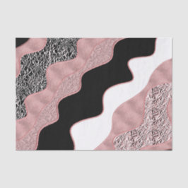 Rose Gold Pink Abstrakt Wave Moderner Glam Trendy Seidenpapier