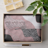 Rose Gold Pink Abstrakt Wave Moderner Glam Trendy Seidenpapier (Geschenk)