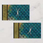 Rose Gold Pink Aquamarin Gold Meerjungfrau Haare S Visitenkarte (Vorne/Hinten)