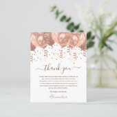 Rose Gold Pink Balloons 21. Geburtstag Party (Stehend Vorderseite)