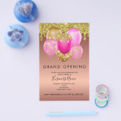 Rose Gold Pink Balloons Grand Opening Flyer (Einzeln)
