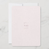 Rose Gold Pink Blätter Glam Dress Brautparty Einladung (Rückseite)