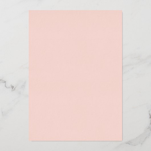 Rose Gold Pink Blütenwirbel Quinceanera Folieneinladung (Rückseite)