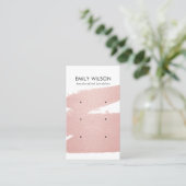 ROSE GOLD PINK BRUSH STROKE 3 STUDIERENDE ANGABE VISITENKARTE (Stehend Vorderseite)