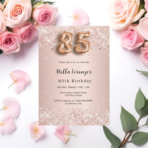 Rose Gold Pink Confetti Luxus Einladung