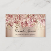Rose Gold Pink Confetti Tropfen QR CODE Logo Visitenkarte (Vorderseite)