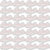 Rose Gold Pink Decorative Jennifer 28 Individual Aufkleber (Vorderseite)