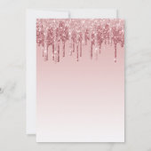 Rose Gold Pink Driving Glitzer Brautparty Einladung (Rückseite)