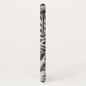 Rose Gold Pink Dunkelrosa Tropenpalmenbaum Blätter Case-Mate iPhone Hülle (Hinten/Links)