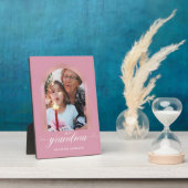 Rose Gold Pink Elegant GRANDMA Geschenke Custom Fotoplatte (Seite)