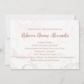 Rose Gold Pink Elegant Swirl Foto 2025 Abschluss Einladung (Rückseite)