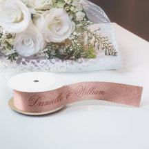 Rose Gold Pink Elegante Kalligrafie Glitzer Hochze