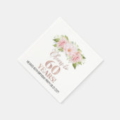 Rose Gold Pink Floral jubeln bis 60 Jahre Geburtst Serviette (Ecke)