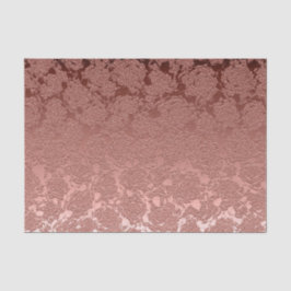 Rose Gold Pink Floral Sukkulentes Muster Metallic Seidenpapier