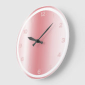 Rose Gold Pink Foil Metallic Look Girly Decor Große Wanduhr (Winkel)