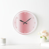 Rose Gold Pink Foil Metallic Look Girly Decor Große Wanduhr (Zuhause)