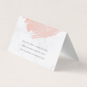 Rose Gold Pink gebürstet | Marmor | Klassisches Mo Visitenkarten (Rückseite)