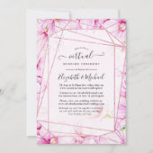 Rose Gold & Pink Geometric Virtual Wedding Einladung (Vorderseite)