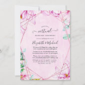Rose Gold & Pink Geometric Virtual Wedding Einladung (Vorderseite)