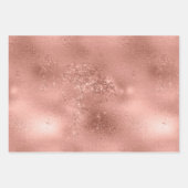 Rose Gold Pink Glam Geschenkpapier Set (Vorderseite 3)