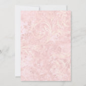 Rose Gold Pink Glam Girl Bridal Dusche Einladung (Rückseite)