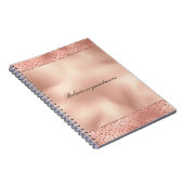 Rose Gold Pink Glam Glitter Dots Notizblock (Rechte Seite)