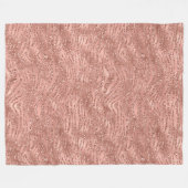 Rose Gold Pink Glam Glitzer Zebra Print      Fleecedecke (Vorderseite (Horizontal))