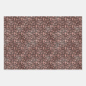 Rose Gold Pink Glam Glitzer Zebra Print Geschenkpapier Set (Vorderseite 3)