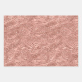 Rose Gold Pink Glam Glitzer Zebra Print Geschenkpapier Set (Vorderseite)
