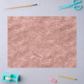 Rose Gold Pink Glam Glitzer Zebra Print  Seidenpapier (Basteln)