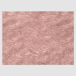 Rose Gold Pink Glam Glitzer Zebra Print  Seidenpapier