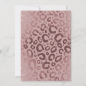 Rose Gold Pink Glam Leopard Print Sweet 16 Einladung (Rückseite)