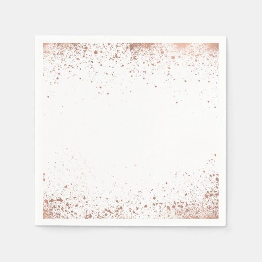 Rose Gold Pink Glam Moderne schicke Hochzeit Serviette (Vorderseite)