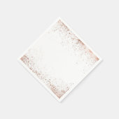 Rose Gold Pink Glam Moderne schicke Hochzeit Serviette (Ecke)