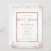 Rose Gold Pink Glam Modernes Chic Brautparty Einladung (Vorderseite)