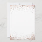 Rose Gold Pink Glam Modernes Chic Brautparty Einladung (Rückseite)