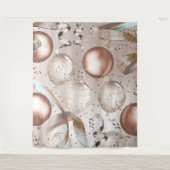 Rose Gold Pink & Glitzer Ballons Party Hintergrund Wandteppich (Vorderseite)