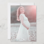 Rose Gold Pink Glitzer Balloons Baby Dusche Foto Einladung (Rückseite)