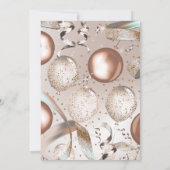 Rose Gold Pink Glitzer Balloons Babydusche Einladung (Rückseite)