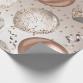 Rose Gold Pink & Glitzer Balloons Sweet 16 Party Geschenkpapier (Ecke)