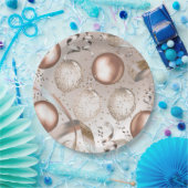 Rose Gold Pink & Glitzer Balloons Sweet 16 Party Pappteller (Party)