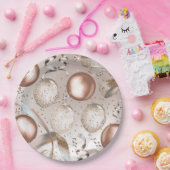 Rose Gold Pink & Glitzer Balloons Sweet 16 Party Pappteller (Party)