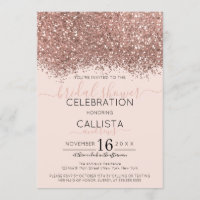Rose Gold Pink Glitzer Confetti Brautparty