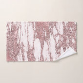Rose Gold Pink Glitzer Funkelnd Marmorgläser Trend Badhandtuch Set (Handtuch)