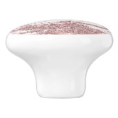 Rose Gold Pink Glitzer Funkelnd Marmorgläser Trend Keramikknauf (Seitenansicht)