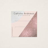 Rose Gold Pink Glitzer Geo Heather Clip Display (Vorderseite)