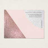 Rose Gold Pink Glitzer Geo Herzklopfen Anzeige (Rückseite)